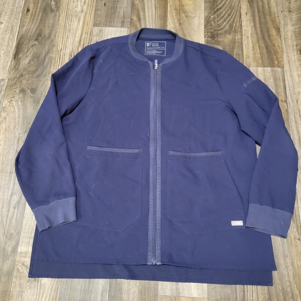 FIGS Bellery Navy Blue Zip Up Scrub Jacket Womens XL W18SW1007 Medical